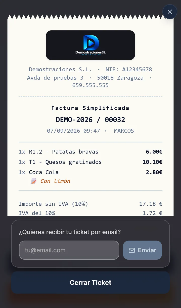 Su propio ticket, con su propio pago